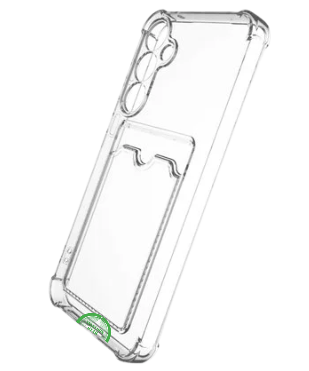 Hoesje voor Samsung S23 FE Transparant met Kaarthouder, Praktisch, Slank & Schokbestendig