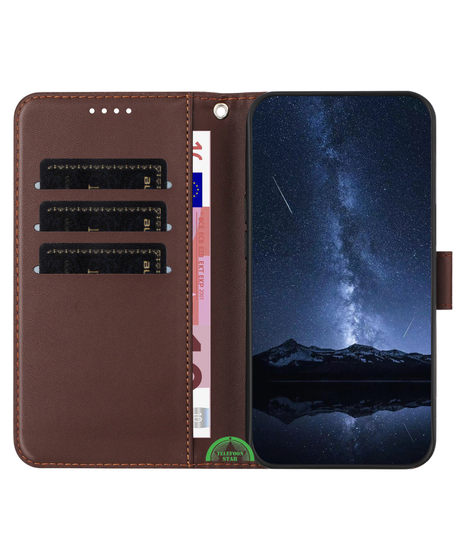 Hoesje voor Xiaomi Redmi A7 Pro Wallet Case Bruin Duurzaam Comfortabele grip