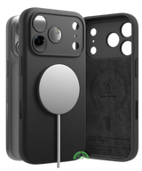 Hoesje voor iPhone 17 Pro Zwart MagSafe Silicone anti-vingerafdruk