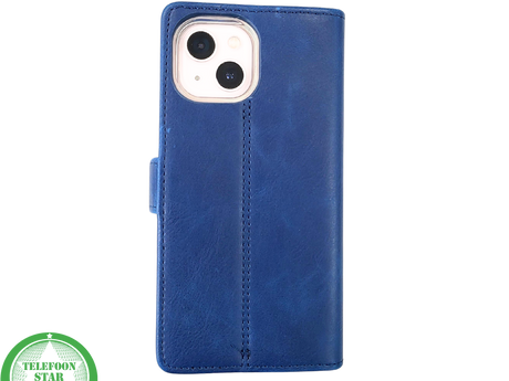 Donkerblauw Bookcase Hoesje iPhone 13 / 14 &ndash; Magneetsluiting en Pasjesvakken | &euro;14,95