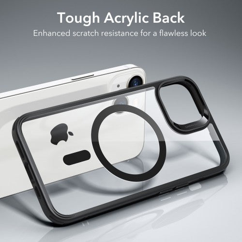 iPhone 14 HaloLock hoesje zwart doorzichtig