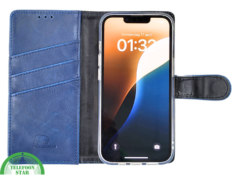 Donkerblauw Bookcase Hoesje iPhone 13 / 14 &ndash; Magneetsluiting en Pasjesvakken | &euro;14,95