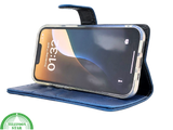 Donkerblauw Bookcase Hoesje iPhone 13 / 14 &ndash; Magneetsluiting en Pasjesvakken | &euro;14,95