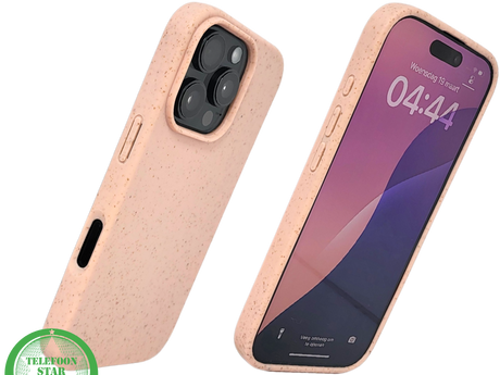 iPhone 16 Pro Lichtroze Eco Hoesje Biologisch Afbreekbare Matte Bescherming