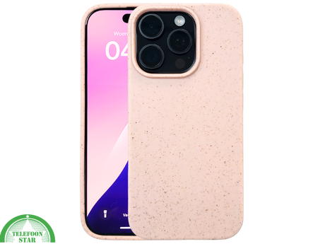 iPhone 16 Pro Max Lichtroze Eco Hoesje Biologisch Afbreekbare Matte Bescherming