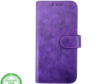Paars Bookcase Hoesje iPhone 13 / 14 &ndash; Luxe Wallet Case met Magneetsluiting | &euro;14,95