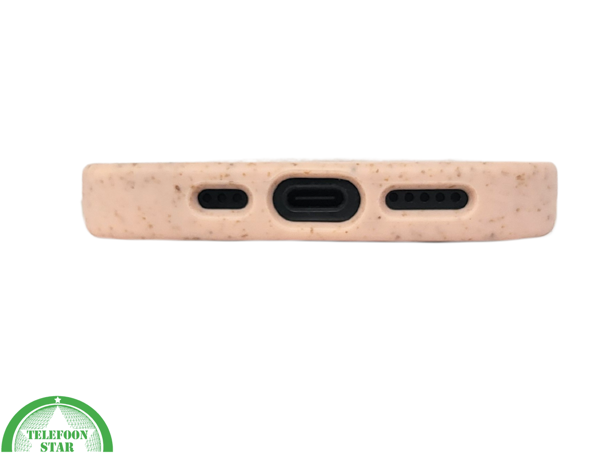 iPhone 16 Pro Lichtroze Eco Hoesje Biologisch Afbreekbare Matte Bescherming
