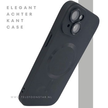 iPhone 15 Plus Hoesje &ndash; Zwart Siliconen met MagSafe | Slank, Sterk &amp; Stijlvol