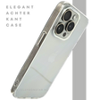 Transparant iPhone 15 Pro Max Hoesje met Zilveren Randen &ndash; Elegant &amp; Slank | Telefoonstar.nl