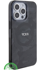 Hoesje Zwart iPhone 16 Pro Max Camouflage &ndash; Stoere Bescherming met MagSafe Compatibiliteit