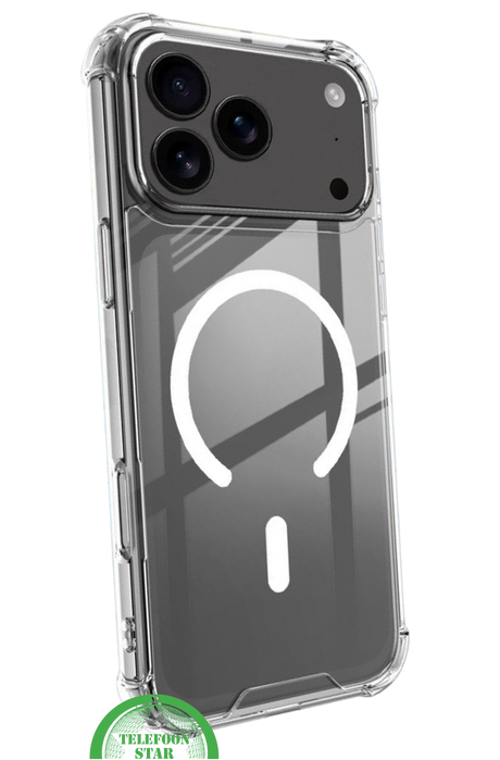 Clear case hoesje voor iPhone 17 Pro Max met MagSafe &ndash; ultra‑dun &amp; stevig, silicone, Slank en flexibel ontwerp | Telefoonstar