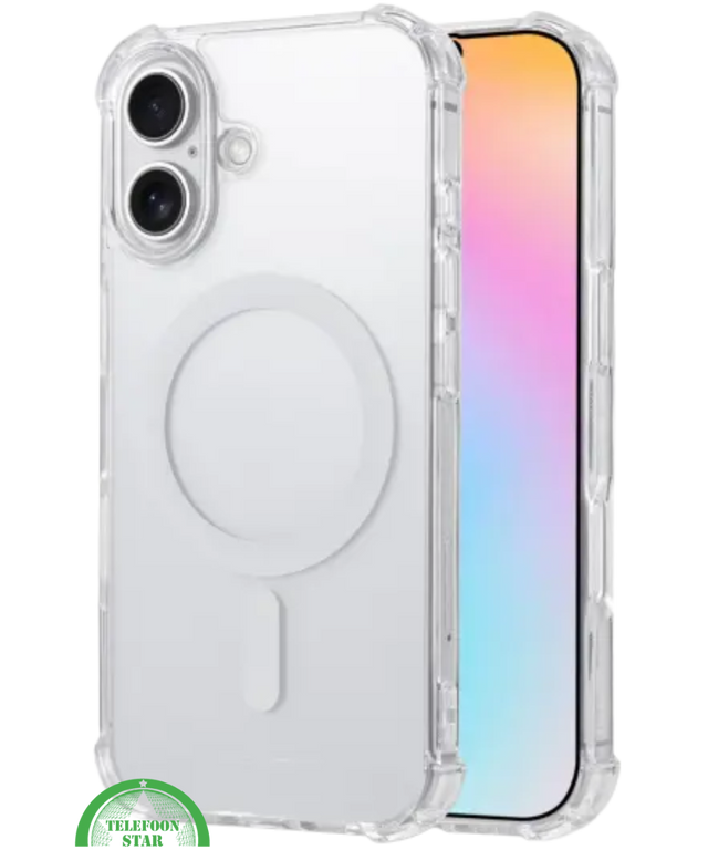 MagSafe Silicone hoesje voor iPhone 16 Plus &ndash; stijlvol, praktisch, veilig, Slank, Schokbestendig &amp; Transparant | Telefoonstar