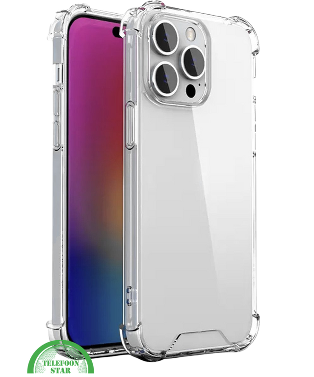 Hoesje voor iPhone 14 Pro Silicone, Slank, Sterk &amp; Transparant Shockproof