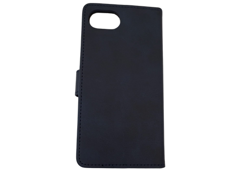 Luxe Boek Case Hoesje iPhone 16E blauw Leerlook