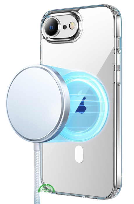 Transparant Hoesje voor iPhone SE 2022 MagSafe, Magnetisch, Slank &amp; Krasbestendig