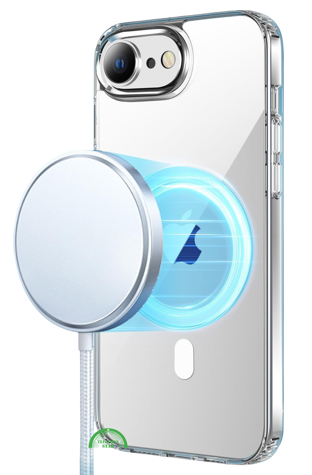 Transparant Hoesje voor iPhone SE MagSafe, Magnetisch, Slank &amp; Krasbestendig