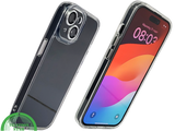 iPhone 15 Hoesje &ndash; Transparant Met Zwarte Achterkant | Minimalistisch &amp; Stijlvol