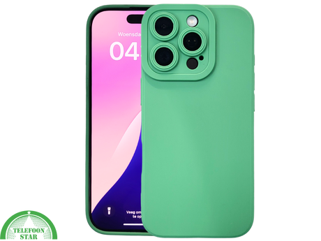iPhone 16 Pro max Groen Hoesje Mat Design Met Verhoogde Camerabescherming
