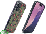 iPhone 16 hoesje transparant met lieveheersbeestjes print en schokbestendige bescherming