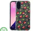 iPhone 16 hoesje transparant met lieveheersbeestjes print en schokbestendige bescherming