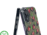 iPhone 16 hoesje transparant met lieveheersbeestjes print en schokbestendige bescherming