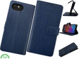 Boek Case Leer Wallet Case Donkerblauwe iPhone 16E