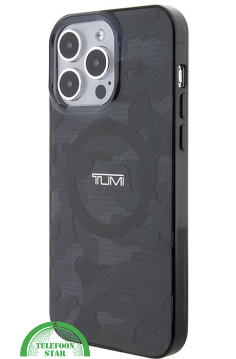 Hoesje Zwart iPhone 16 Pro Max Camouflage &ndash; Stoere Bescherming met MagSafe Compatibiliteit