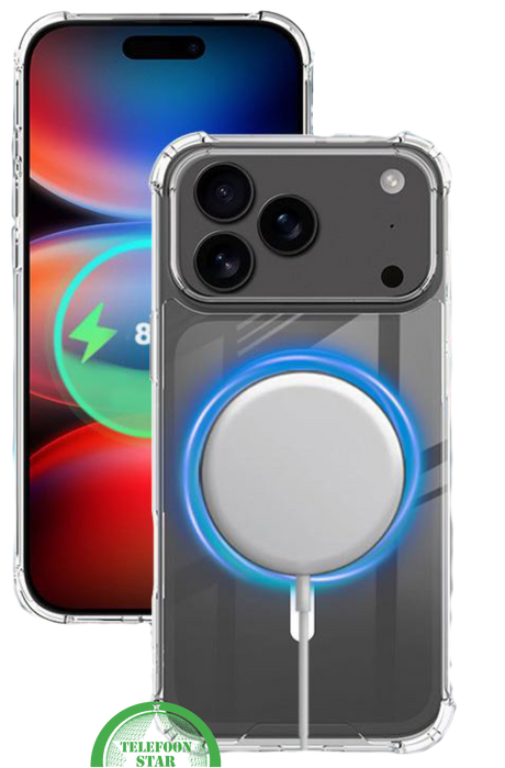 Clear case hoesje voor iPhone 17 Pro Max met MagSafe &ndash; ultra‑dun &amp; stevig, silicone, Slank en flexibel ontwerp | Telefoonstar