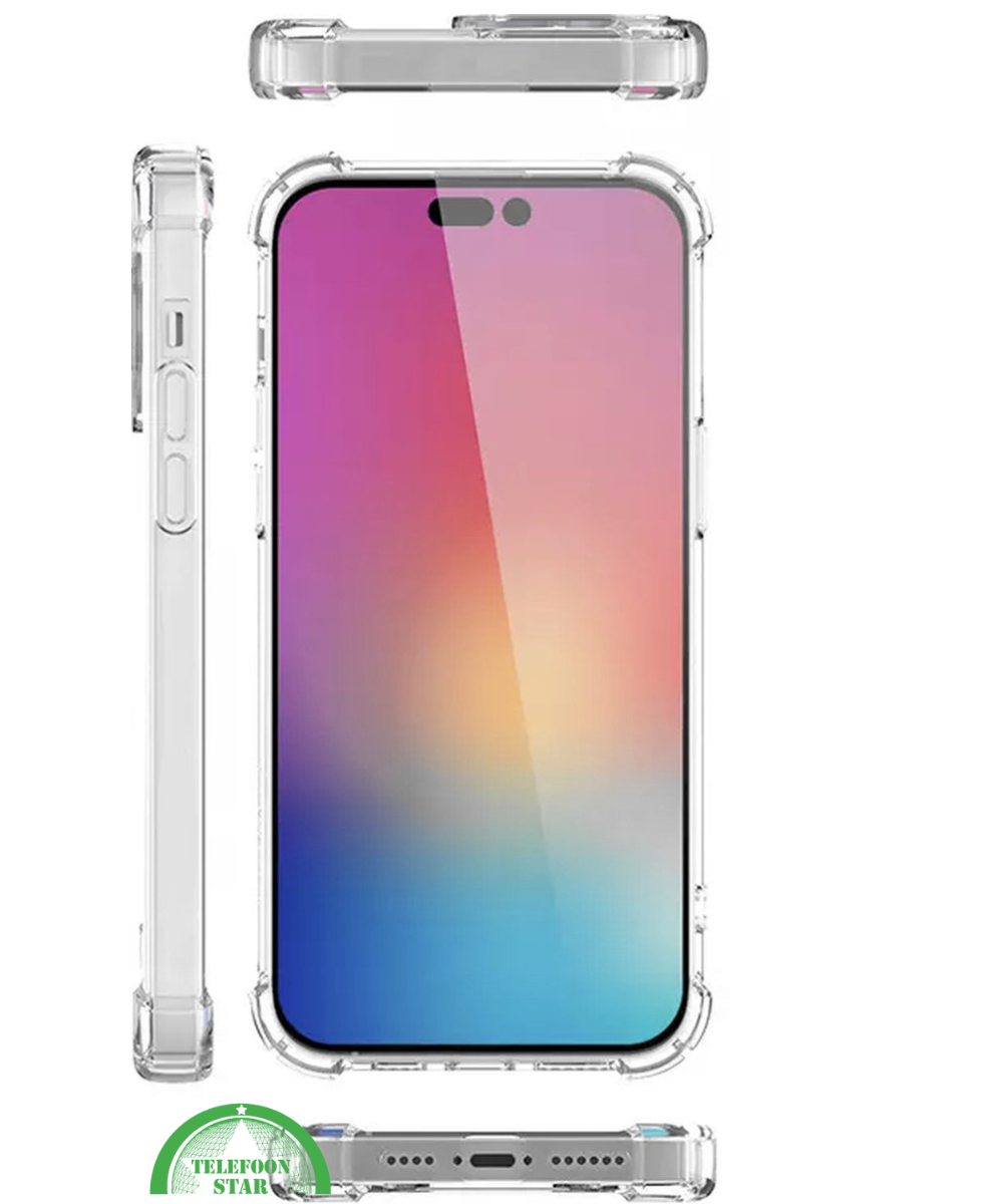Hoesje voor iPhone 14 Pro Max Silicone, Slank, Sterk &amp; Transparant Shockproof
