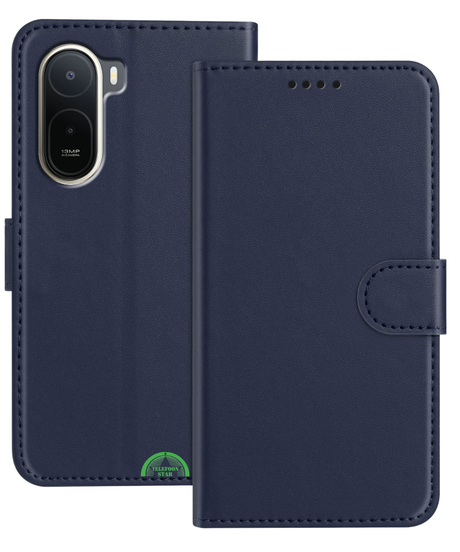 Hoesje voor Xiaomi Redmi A7 Pro Bookcase Blauw Leren Look Beschermhoes