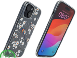 iPhone 15 Hoesje &ndash; Transparant Met Margrietjes en Papegaai | Fris, Kleurrijk &amp; Beschermend