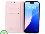 Bookcase Hoesje iPhone 16 Pro Roze &ndash; Elegante Wallet Case met Pasjeshouder