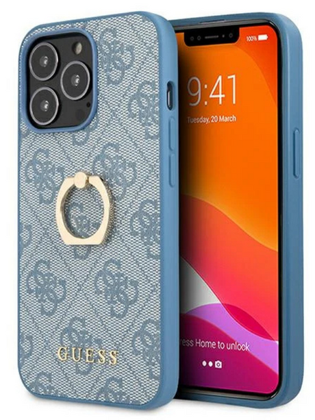 Trendy iPhone 13 Pro Ring Case Blue Edition