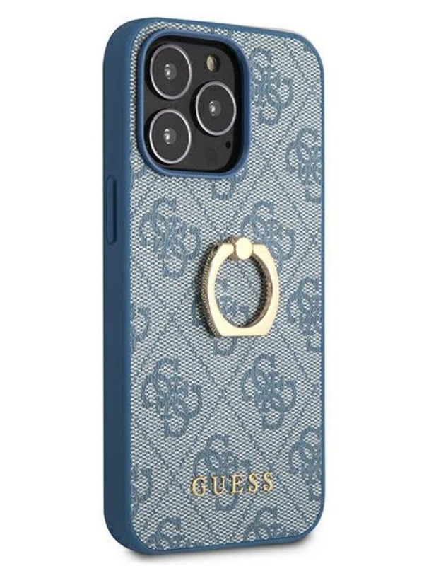 Trendy iPhone 13 Pro Ring Case Blue Edition