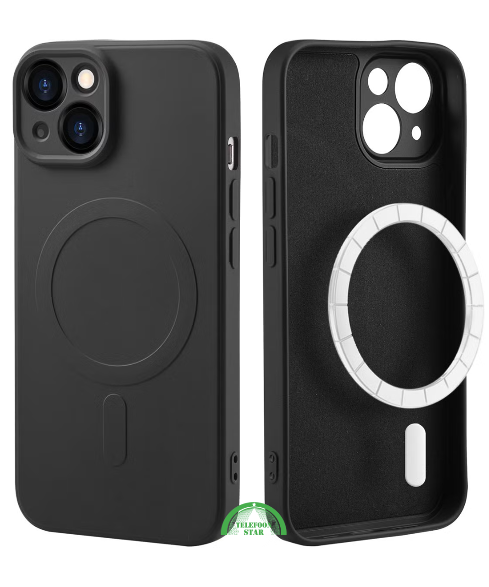 Hoesje voor iPhone 11 Zwart MagSafe, Silicone, Slank, Beschermend