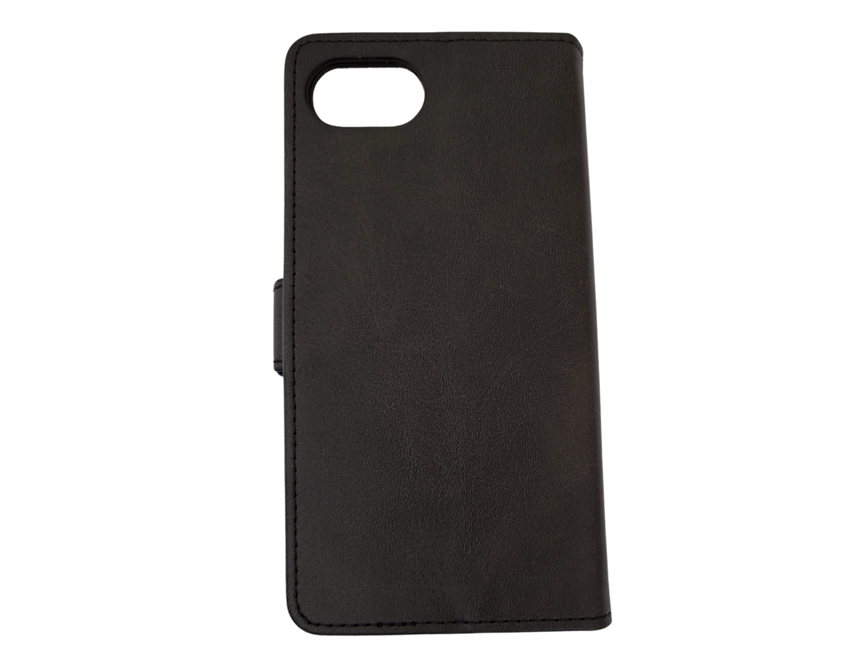 Luxe Boek iPhone 16E (2025)Zwart Leerlook Wallet Case Kaartvakken