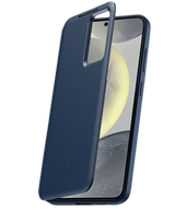 Samsung Galaxy S26 Ultra Donker Bluwe Wallet Case Met Smart Window Bescherming