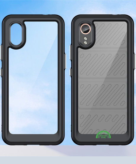 Samsung Galaxy XCover 7 Hoesje Transparante Hybride Beschermhoes met Schokbestendige Bumper