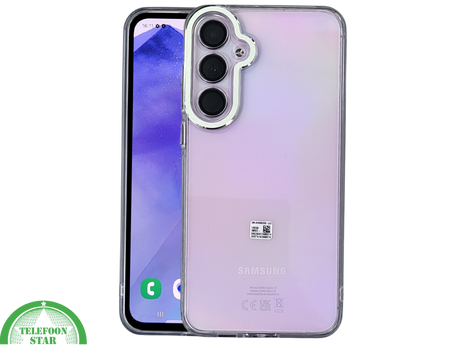 Transparant groen knop Hoesje Samsung Galaxy A56 Schokbestendige Bescherming