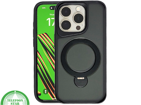 iPhone 15 Pro Achterkant Hoesje met Ringhouder &ndash; Elegant &amp; Functioneel Beschermhoesje