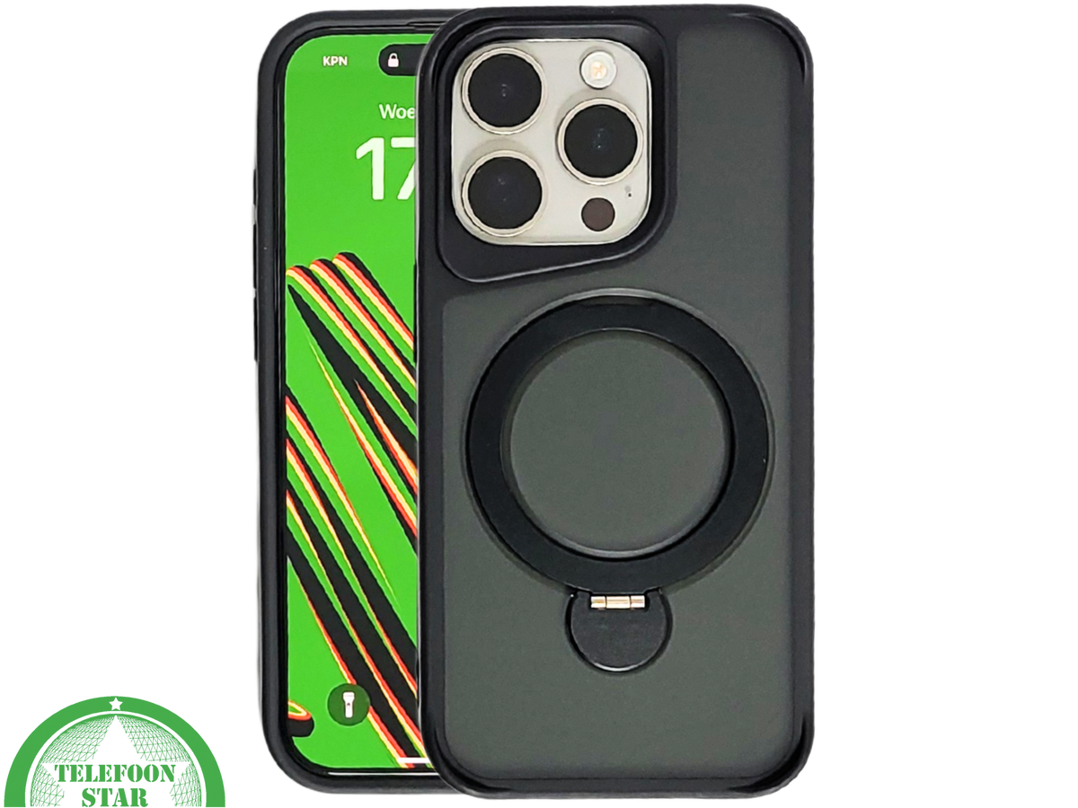 iPhone 15 Pro Max Achterkant Hoesje met Ringhouder &ndash; Elegant &amp; Functioneel Beschermhoesjee