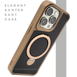 iPhone 15 Pro Hoesje met Ringhouder &ndash; Luxe Bescherming in Bruin-Zwart Design