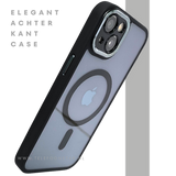 ClearMag Edge &ndash; MagSafe Transparant iPhone 13 / 14 Hoesje met Zwarte Rand | Telefoonstar.nl