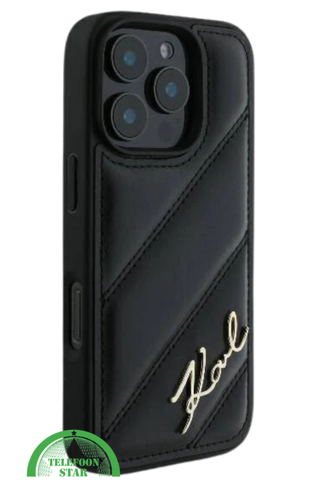 Hoesje voor iPhone 16 Pro Max Luxe Hoesje Zwart &ndash; Stijlvolle Bescherming met Elegant Design