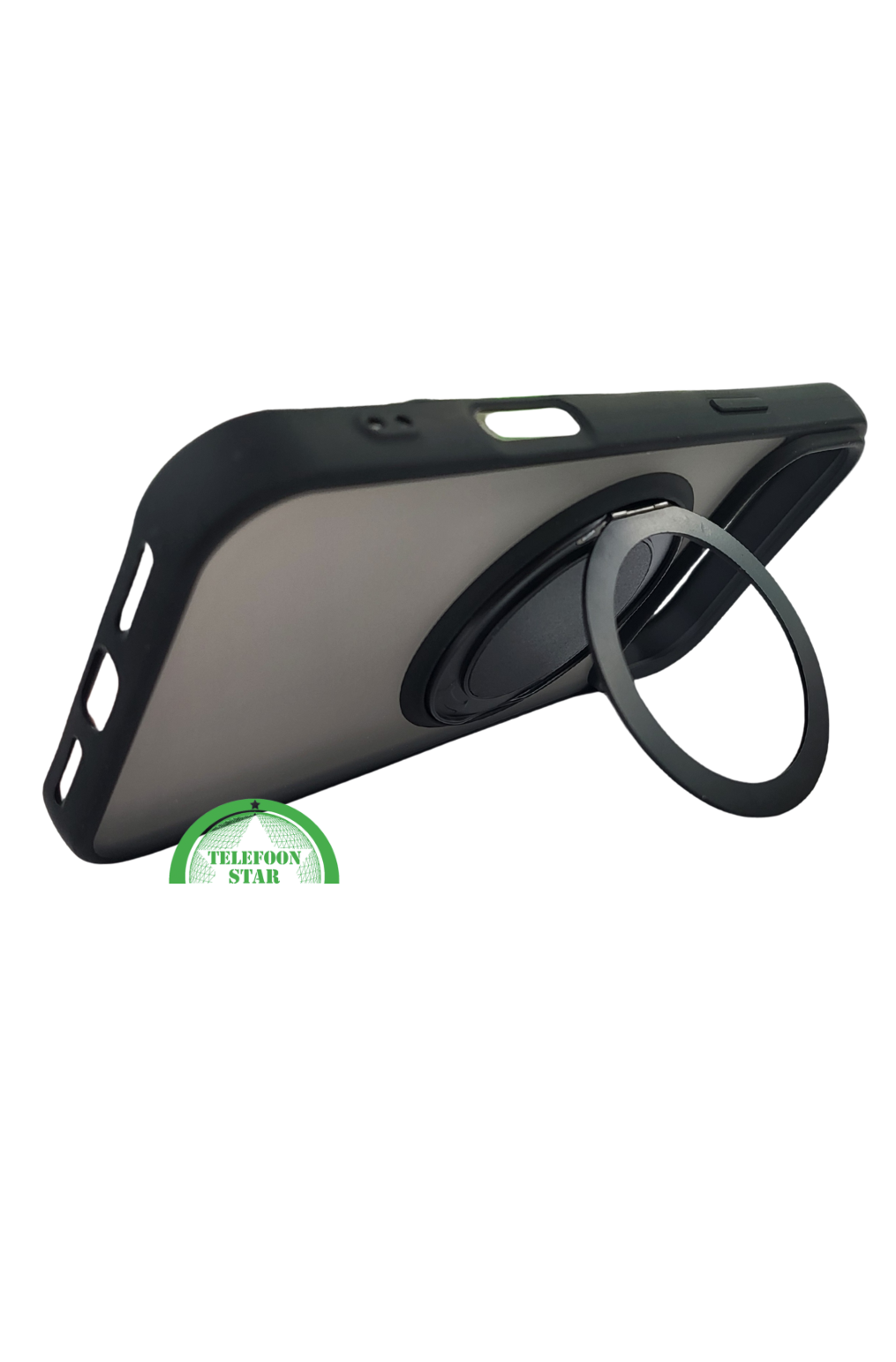 ProtectCase iPhone 17 Pro Max met Magnetische Ringstandaard &ndash; Mat Zwart