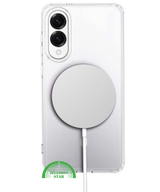 Hoesje voor Samsung S25 Edge Transparant Magneetring, Slank, Sterk & Magnetisch