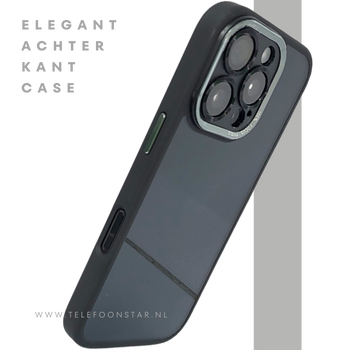 hoesje doorzichtig zwarte randen silicone voor iPhone 16 Pro