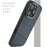 hoesje doorzichtig zwarte randen silicone voor iPhone 16 Pro