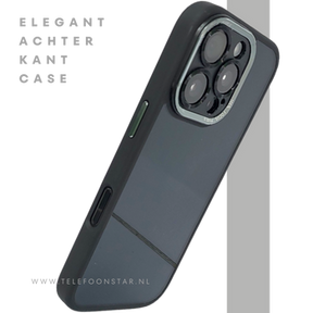 hoesje doorzichtig zwarte randen silicone voor iPhone 16 Pro