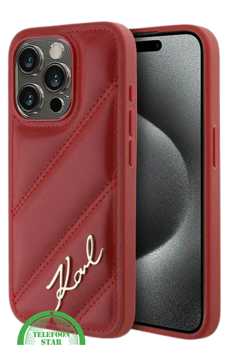 iPhone 16 Pro Luxe Leren Hoesje &ndash; Rood | Elegant, Stevig en Stijlvol Design